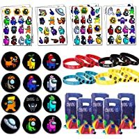 Among Us Favor de fiesta de cumpleaños del juego para fanáticos - Among Us pulseras- tatuajes temporales- bolsas de…